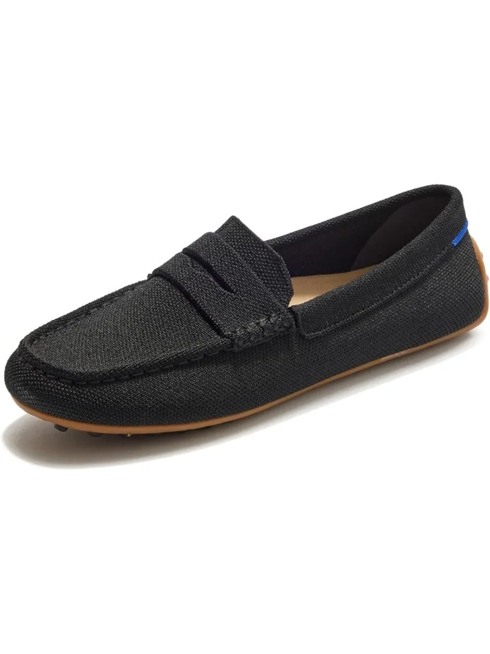 Women's Black Slip-On Comfortable Loafers Sustainable Washable Stylish Shoes